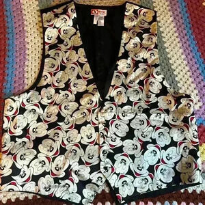 Vintage Men’s Mickey  Inc Size L/XL Mickey Mouse Pattern Vest